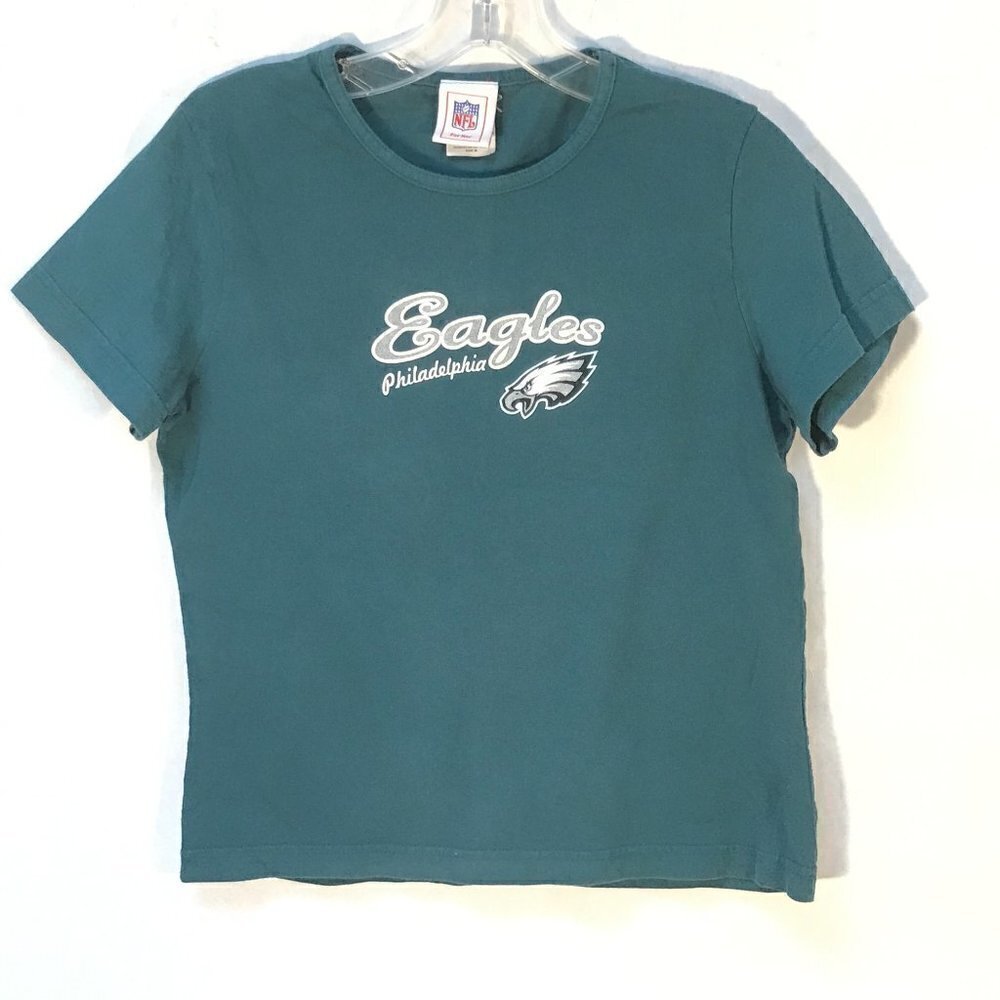 NFL Philadelphia Eagles Green Women Activewear Athletic Workout Tee T Shirt Top